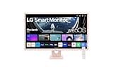 LG 32SR50F-P Smart Monitor 32-Inch FHD (1920x1080) IPS Display, webOS 23, HDR 10, x2 Built-in Speakers, AirPlay 2, Screen Share, Bluetooth, ThinQ App, Remote Control, Pink