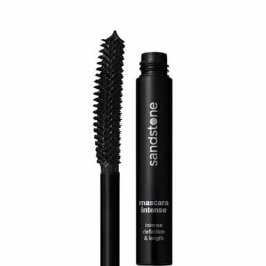 Sandstone Scandinavia Hypoallergenic Mascara for Sensitive Eyes – Smudge-Proof & Sweatproof Lengthening Mascara with Lash Separation – Vegan, Fragrance-Free & Allergy Certified – Black