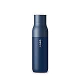 LARQ Twist Top 17 oz - Insulated Stainless Steel Water Bottle | Thermos, BPA Free | Reusable for Camping, Office, and Travel | Keep Drinks Cold and Hot, Monaco Blue
