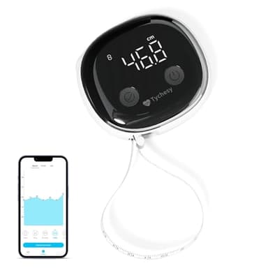 Tychesy Smart Body Tape Measure, Bluetooth Digital Body Measuring Tape with APP for Body Measurement Device, Clear LED Display, USB-C Rechargeable