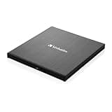 Verbatim Ultra HD 4K CD DVD Blu-ray Writer USB 3.2 GEN 1 USB-C Connectivity Slim Brushed Metal Enclosure Compatible with Mac and PC with Free 25GB Blu-ray disc