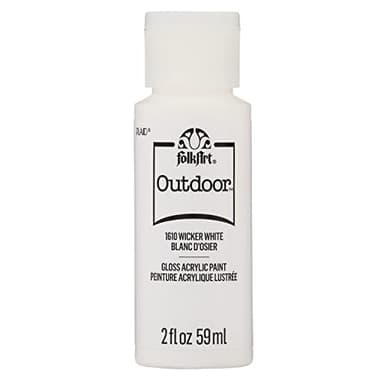 FolkArt Outdoor Acrylic Paint in Assorted Colors (2 Ounce), 1610 Wicker White
