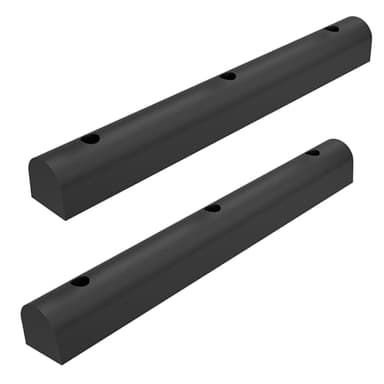 OrangeStar Heavy Duty 2-Pack 3Ft Rubber Dock Bumper for Boat Docks, Warehouse Loading Docks, Pier Protection (36 Inches Long, Black)