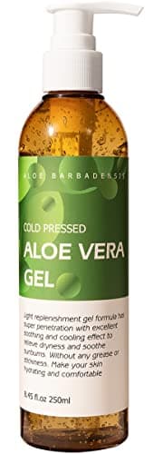 benatu Aloe Vera Gel for Face and Hair, 100% Pure Cold Pressed, Natural Facial Moisturizer for Sunburn Relief, Ance, Skin Care (8.45 fl oz)