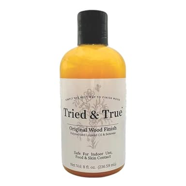 Tried & True Original Wood Finish, 8 oz. - Linseed Oil & Beeswax Blend, Ideal for All Woodwork, Long-Lasting Durability, Food Safe Sealer, Non-Toxic Wood Finish