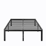 LAKKURI 14 Inch High Full Size Bed Frame No Box Spring Needed, Platform Metal Bed Frame Full Size, Noise Free, Easy Assembly, Heavy Duty, Black