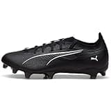 PUMA Men's Ultra 5 Match Fg/Ag Soccer Cleats Sneaker, Black White, 9.5