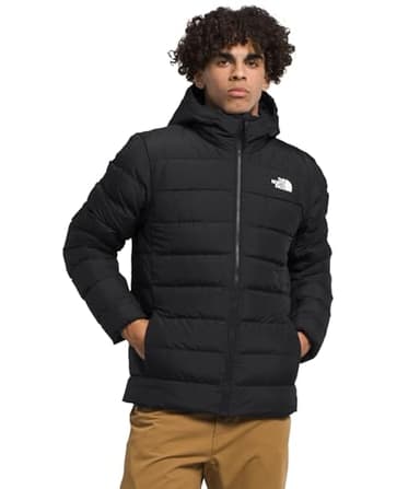 The North Face Men's Aconcagua 3 Hooded Jacket - Insulated Winter Coat, Wind & Water Resistant, Durable Attached Hood, TNF Black-NPF, X-Large