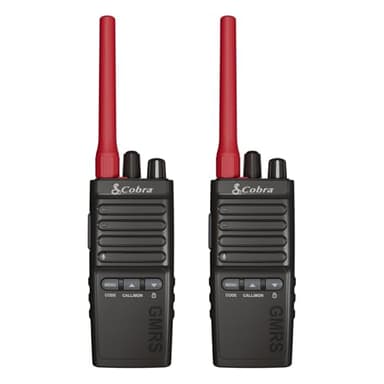 Cobra TrailBlazer 500 GMRS Radio (2-Pack) – IP54 Rugged No-Display Design, 2.5W Long Range Walkie Talkies, 16hr Battery, Swivel Holster, Programmable Software, Removable Antenna, Repeater Compatible