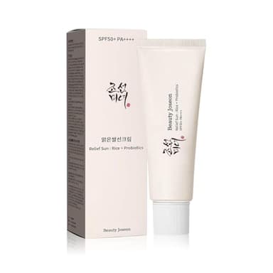 Relief Sun Organic Korean sunscreen SPF50+, PA++++ Riceand Probiotics | Korean Skin Care Solution for All Skin TypesNourishing Skin Protection and UV Def