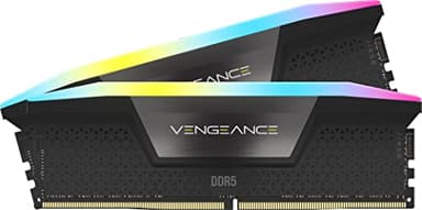 CORSAIR Vengeance RGB DDR5 RAM 32GB (2x16GB) 6000MHz CL28 Intel XMP iCUE Compatible Computer Memory – Black (CMH32GX5M2B6000C28)