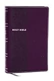 NKJV Personal Size Large Print Bible with 43,000 Cross References, Purple Leathersoft, Red Letter, Comfort Print (Thumb Indexed)