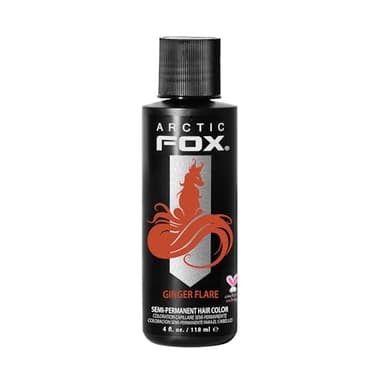 Arctic Fox Semi-Permanent Hair Dye, Vegan & Cruelty-Free, Ammonia-Free, Conditioning, Long-Lasting, Orange Hair Color for Unisex, Ginger Flare, 4 Fl Oz