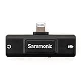 Saramonic SR-EA2D Lightning Audio Interface with 3.5mm TRS or TRRS Mic Input and 3.5mm Headphone Out for Apple iPhones and iPads with Lightning, Black