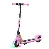 Gotrax GKS Lumios Electric Scooter for Kids 6-12, Thumb-button control, 150W Motor and 6" LED Front Wheel Kick Scooter, Up to 6.25 Miles and 7.5mph, UL Certified Kids Electric Scooter Pink