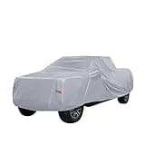 X AUTOHAUX Pickup Truck Cover for Ford F150 Crew Cab Pickup 4 Door 6.5 Feet Bed 2004-2021 Sun Rain Dust Wind Snow Protection 190T PU W/Driver Door Zipper Gray