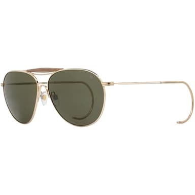 AO Hazemaster Sunglasses - Gold - Calobar Green AOLite Nylon Lenses - 59-13-175