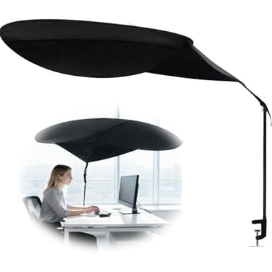 STAYDEN Office Cubicle and Desk Shade, Suitable for Cubicle to Block Light and Privacy Protection Cubicle Light Shield Black Diameter 65 inches（Black）