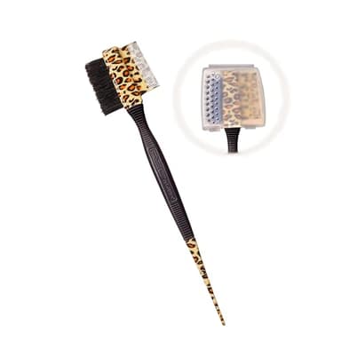 Red by Kiss Professional 3-IN-1 Edge Brush with Case – 100% Pure Boar Bristle Brush, Fine Tooth Comb & Rat Tail End for Precision Styling, Edge Control & Hair Parting