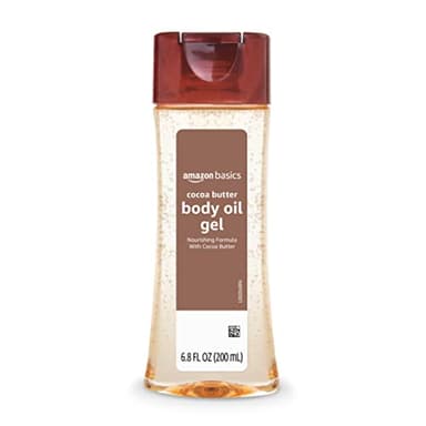 Amazon Basics Body Oil Gel with Cocoa Butter, Paraben Free, for Very Dry Skin, 6.8 Fl Oz, 1-Pack (Previously Solimo)