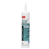 3M Marine Grade Silicone Sealant, 08019, Weather Resistant Flexible Adhesive Sealant for Above the Waterline Interior/Exterior Sealing For Boats and RVs, Clear, 10.3 fl oz (Pack of 1)