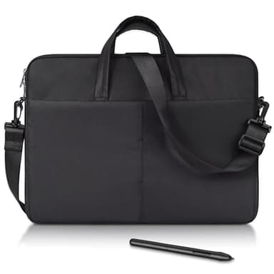 Graphics Drawing Tablet Sleeve Case Bag Compatible with Wacom Cintiq 16/Pro 17, XP-Pen Artist15.6 Pro V2, Huion Kamvas Pro 16, Travel Shoulder Carrying Bag with Strap, Black