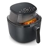 Philips Airfryer 3000 Series 6.5qt, Cooking Window, 16-in-1 Airfryer, RapidAir Plus Technology, Fat Removal, HomeID Recipe App, Easy to Clean (NA330/00)