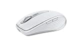 Logitech MX Anywhere 3 Compact Performance Mouse, Wireless, Fast Scroll, Any Surface, Portable, 4000DPI, Customizable Buttons, USB-C Bluetooth - Pale Grey - With Free Adobe Creative Cloud Subscription
