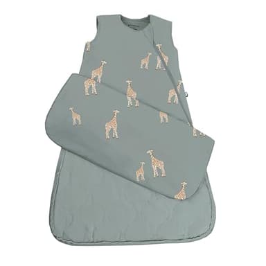 GUNAMUNA Sleep Sacks for Babies Toddlers and Newborns, Easy Changing Diaper Zipper, 2.5 TOG, Giraffe Moss, 3-9 Months