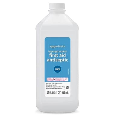 Amazon Basics 70% Isopropyl Alcohol First Aid Antiseptic for Treatment of Minor Cuts, Scrapes and Burns, Unscented, 32 Fl Oz (Pack of 1) (Previously Solimo)