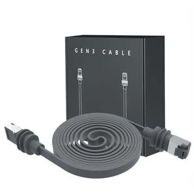 Elfcam - 20m/65.6ft Cat 6A Flat Ethernet Cable for Starlink Gen 3 & Mini – 10Gbps High-Speed RJ45 LAN Cable, IP68 Waterproof, Flexible 9.2x3.2mm Design for Indoor/Outdoor Wall or Conduit Installation