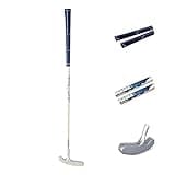 Acstar Two Way Junior Golf Putter Graphite Kids Putter Both Left and Right Handed Easily Use for Kids Age 9-12(Silver Head+White Shaft+Blue Grip,29 inch,Age 9-12)