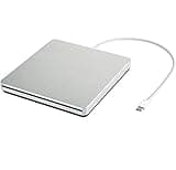 Oulin External CD DVD Drive USB C CD DVD Burner/Writer Slim Portable Slot in CD DVD Reader for MacBook Pro/Air/Mac/Laptop/Windows10 (Sliver)