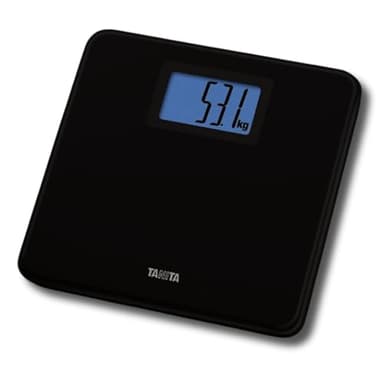 Tanita HD-662 Digital Weight Scale (Black) - Japan Technology Bathroom Scale with 330 lb Weight Capacity - 2" Blue Backlit Large LCD Display - Accurate, Durable, Step-On Operation