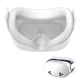 Advanced VR Silicone Face Pad Cover for Meta Quest 3s, Original Headset Accessories VR Face Cushion Pad Mask for Oculus Quest 3 Headset Face Pad (White)- Enhance Comfort and Hygiene