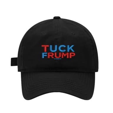 WINGZOO Men's Baseball Cap 2024 Presidential Election Tuck Frump Embroidered Cap Unisex Cotton Adjustable Washed Dad Hat Black