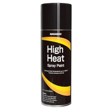 NADAMOO High Heat Spray Paint for Metal, Matte Finish BBQ & Stove Aerosol Paint - High Temperature Resistant Up to 1200°F,1 Can, Black