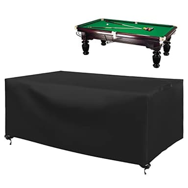 CHINCHILLA 7/8/9 ft Pool Table Cover, Waterproof Sunscreen Billiard Cover Polyester Fabric，for Snooker Billiard Table Cover (7ft)