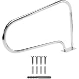 FibroPool Swimming Pool Hand Rail with Easy Mount Base Plate, Rust and Weather Proof Grab Rails for Pools and Spas, Large (Stainless Steel)