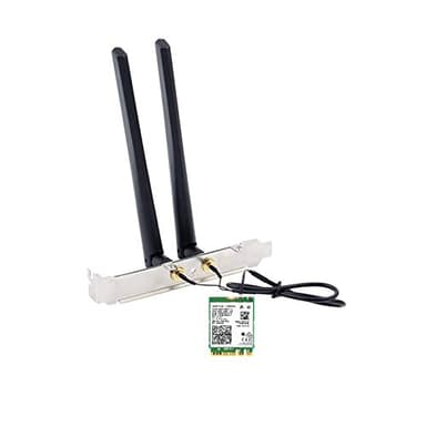 AX210NGW DTK WiFi Card WiFi 6E Supports 6GHz, 2230, 2x2 AX+BT 5.3+Tri-Band, Includes RF Cable (11 inch), 5dBi High Gain Antennas and Low-Profile Brackets