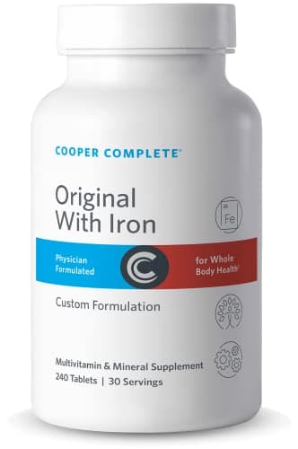 Cooper Complete - Original Comprehensive Multivitamin with Iron - Daily Multivitamin and Mineral Supplement - 30 Servings per Bottle. Pack of 2