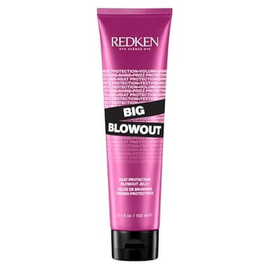 Redken Big Blowout Heat Protectant Gel - Provides All-Over Volume & Movement, Hair Shine & Frizz Control, Blowdry Gel For All Hair Types, 5.1 Fl Oz