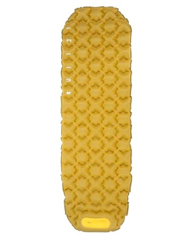iClimb Ultralight Compact Sleeping Pad with Built-in Pump Inflatable Portable Air Mattress for Camping Backpacking Hiking (Yellow)