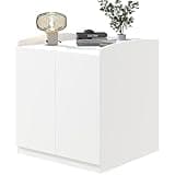 Amunrbrek Litter Robot Enclosure, Litter Robot Cabinet, Modern Automatic Litter Box Enclosure Cover for Litter Robot 3 & 4 (White, Side Entry)