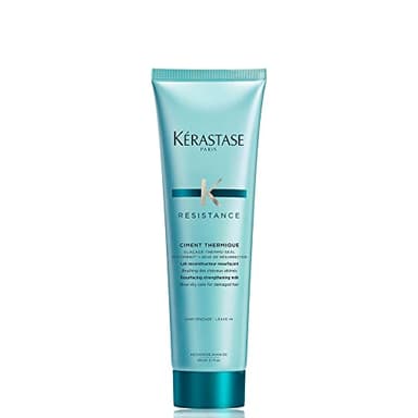 KÉRASTASE Resistance Heat Protection Serum, Blow Dry and Styling Primer for Damaged Hair, Reduces Breakage and Hydrates Hair for All Hair Types, Ciment Thermique, 5.1 Fl Oz