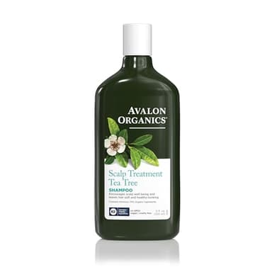 Avalon Organics Scalp Treatment Tea Tree Shampoo, Encourages Scalp Well-Being and Leaves Hair Soft, 11 Fluid Ounces