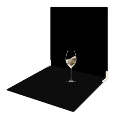 2 Pcs Photo Backdrop Boards, Double Sided Black Flocking and White PVC Background for Photography with 2 PCS Bracket for Flat Lay, 16x12 Inch Product Photography Backdrops WEFAMALEII