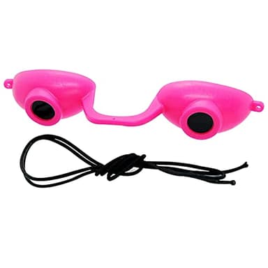 Super Sunnies Evo Flexible UV Eye Protection, FDA Compliant Tanning Bed Goggles, Red Light Therapy Glasses - Pink