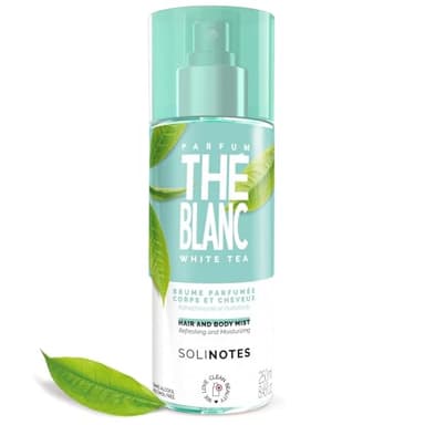 Solinotes White Tea Body Mist – Alcohol-Free, Long-Lasting Fragrance Spray with Bergamot,Cardamom, Sage, Osmanthus, & White Musk – Clean, Cruelty-Free Hair & Body Perfume Spray for Women (8.45 Fl Oz)