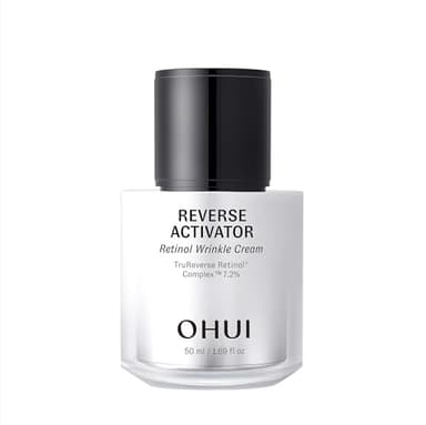 O HUI Reverse Activator Retinol Fine Wrinkle Cream | Korean Skin Care | Comfortable Retinol Cream for Face | Minimal to no irritation | Peptide | Wrinkles Visibly Reduced by 42% in 8 Weeks